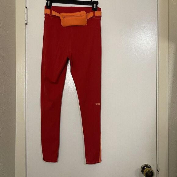 NEW! BANDIER & SOLID & STRIPED trek belt bag high waist legging bright red coral - Picture 3 of 6